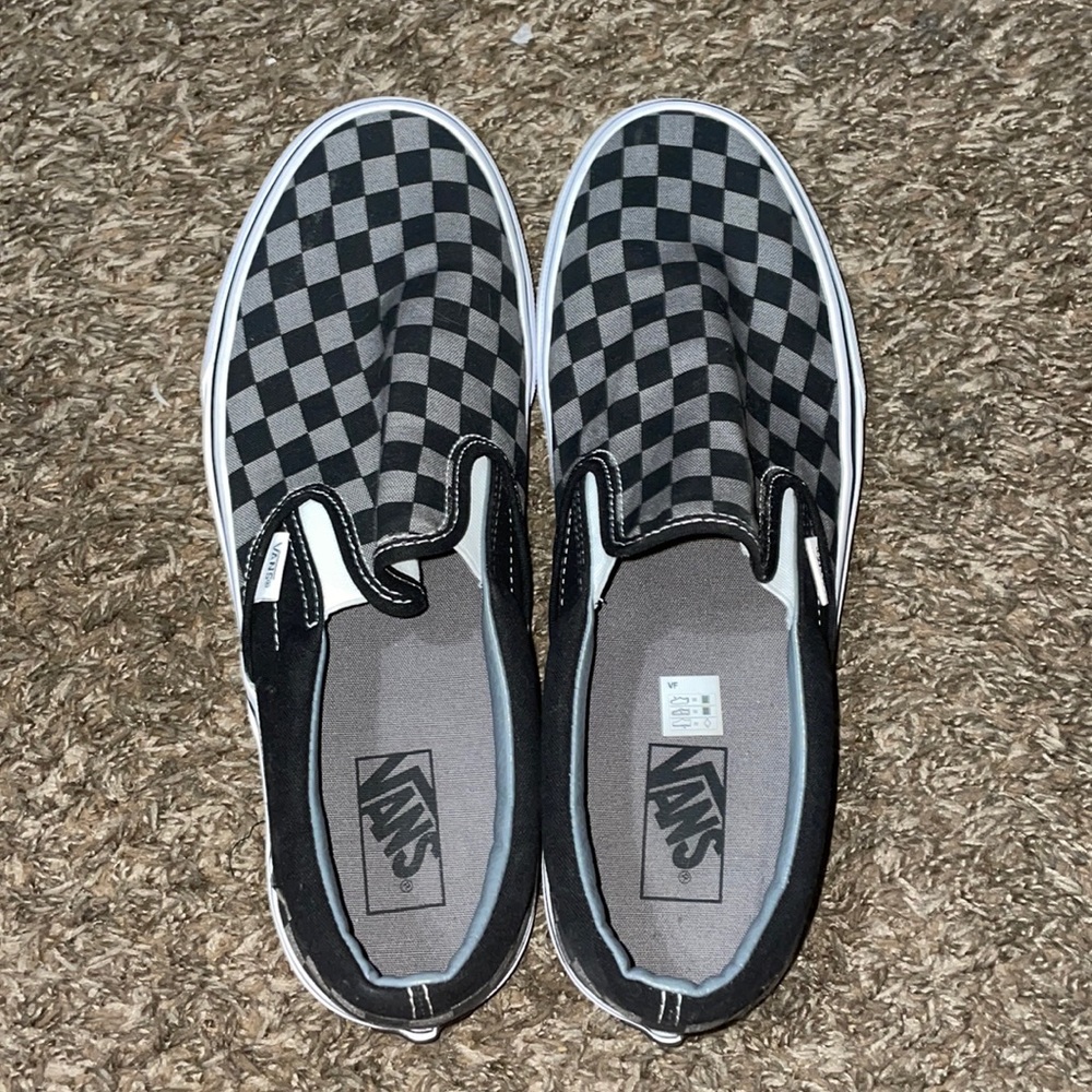 Black Checkerboard Vans